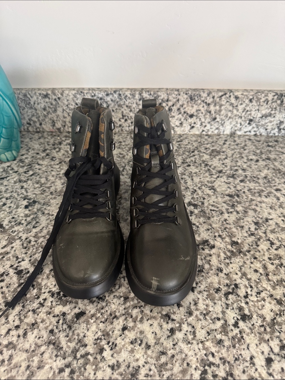 Fly London black Lace-Up Ankle Boots